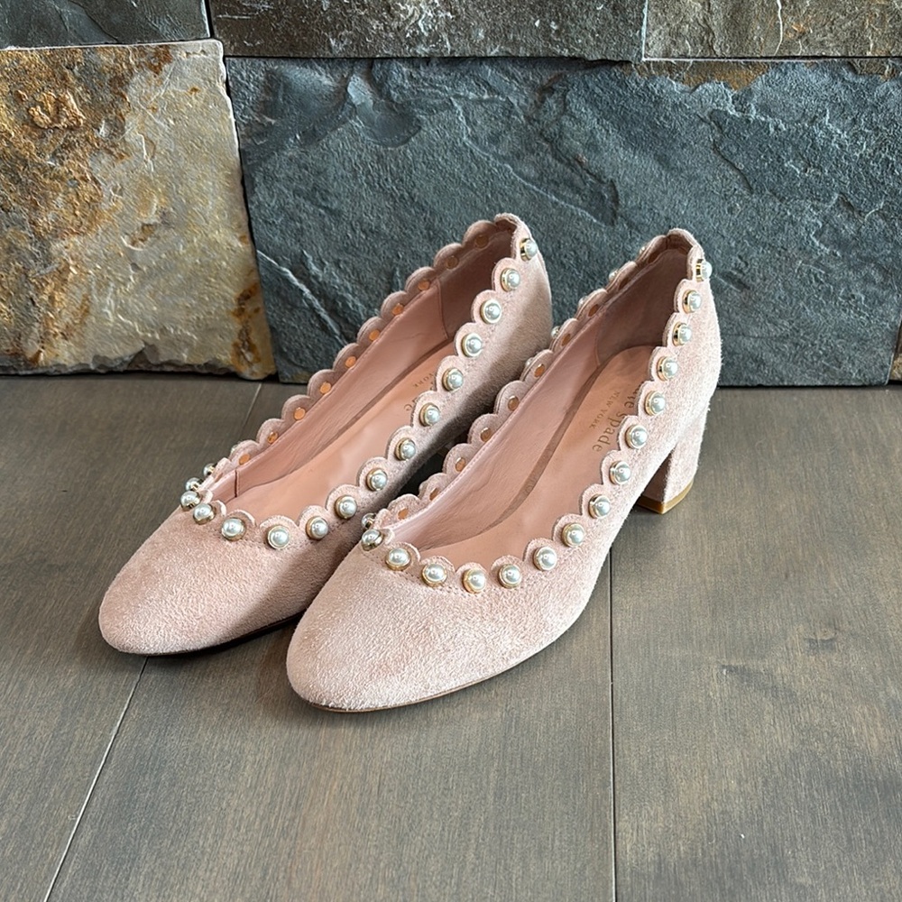 Kate Spade Pink Pearl Embellished Heels